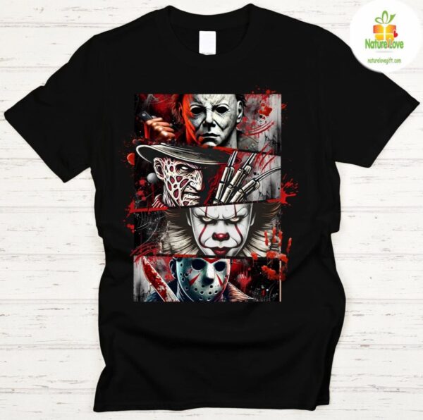 Horror Movie Tshirt Halloween Fan Gift for Horror Icons Fans