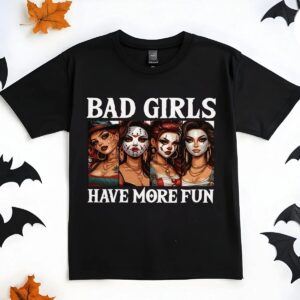 Bad Girls Horror Shirt – Creepy Cute Villains Tee Edgy Halloween Graphic Top 3