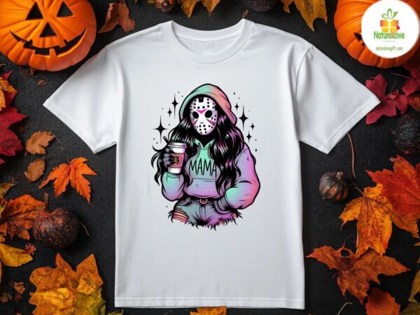 Jason Voorhees Mask Halloween Shirt for Mom Mama Life Tee