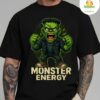 Monster Energy Frankenstein T-Shirt Black Horror Fan Tee