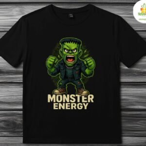 Monster Energy Frankenstein Shirt Unisex Black Horror Fan Tee 6
