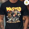 Monster Graphic Tee Retro Cartoon Horror Halftone Shirt Wasted Design