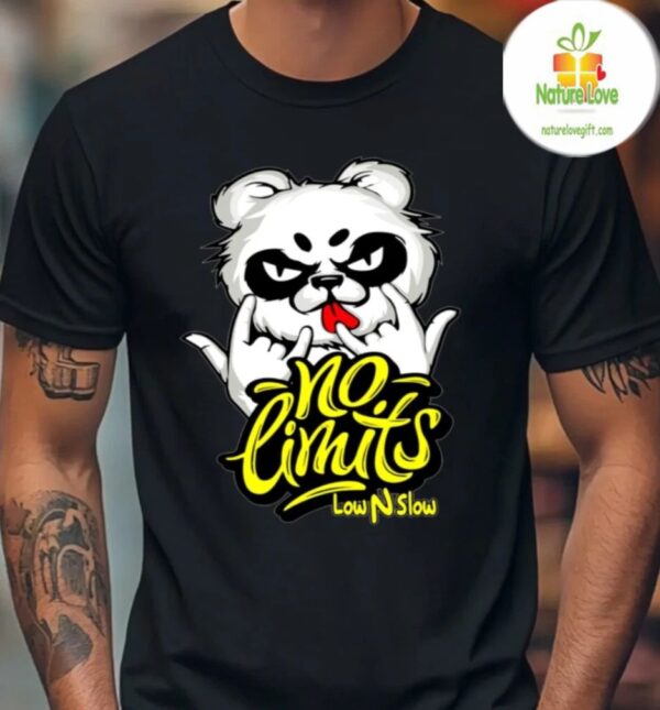 Panda Graphic Tee Streetwear Cartoon Bear Shirt Low N Slow Style