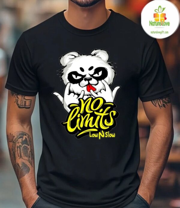 Panda Graphic Tee Streetwear Cartoon Bear Shirt Low N Slow Style