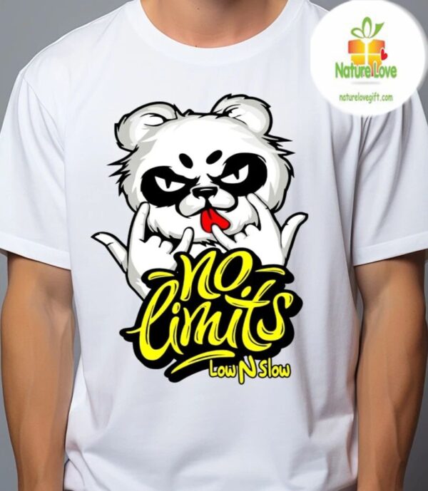 Panda Graphic Tee Streetwear Cartoon Bear Shirt Low N Slow Style