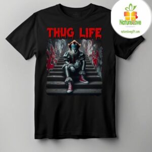 Pennywise Thug Life T shirt Halloween Horror Icons Movie Killers Fan Tee 4