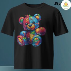 Retro Teddy Bear T-Shirt Plush Teddy Lovers Short Sleeve Tee