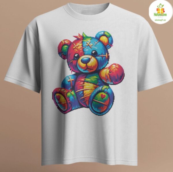 Retro Teddy Bear T-Shirt Plush Teddy Lovers Short Sleeve Tee