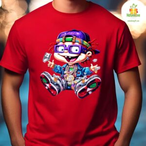 Rugrats 90s Vintage Cartoon Gangster T-Shirt Retro Crew Neck Tee