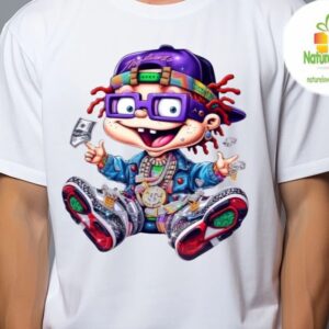 90s Rugrats Cartoon Character Vintage Gangster Quality Crew Neck T Shirt 8