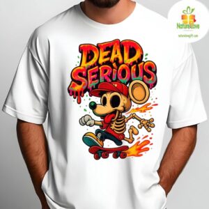 Limited Edition Dead Serious Skeleton Mouse Skateboard Graphic T shirt Men 6