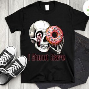 Funny Skull Donut Art For Women Men Doughnut Lover 1