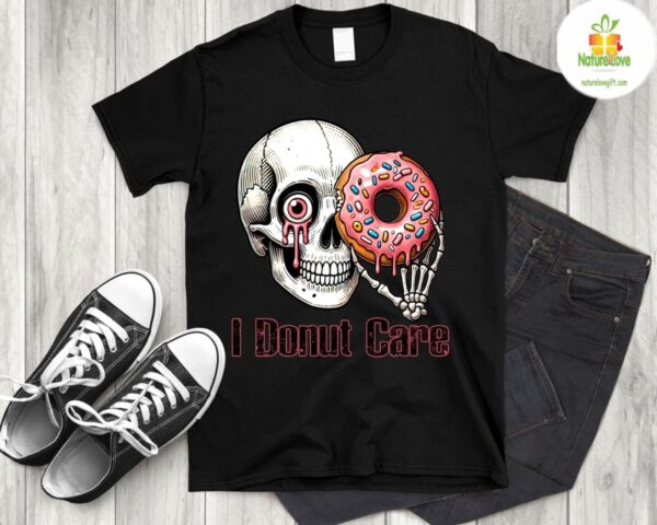 Skull Donut Art Gift for Doughnut Lovers Women Men