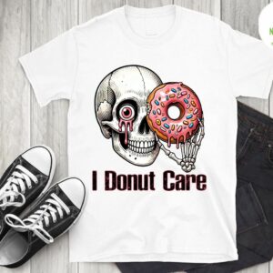 Funny Skull Donut Art For Women Men Doughnut Lover 2