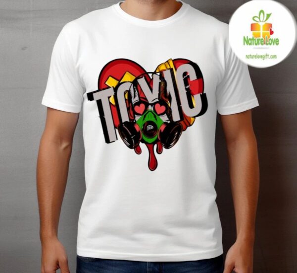 Toxic Love Gas Mask T-Shirt Urban Streetwear Graphic Tee