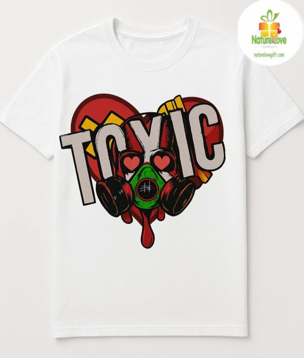 Toxic Love Gas Mask T-Shirt Urban Streetwear Graphic Tee
