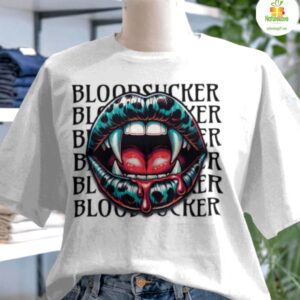 Gothic Vampire Fang Shirt – Bloodsucker Lip Art Tee Horror Graphic T shirt 2