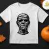 Zombie Face Halloween Shirt Mummy Head Graphic Horror Tee