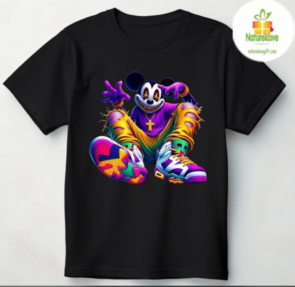 Zombie Hip Hop Graphic T Shirt Streetwear Hiphop Mouse Tee