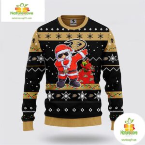 Anaheim Ducks Ugly Christmas Sweater Santa NHL Hockey Fan Gift