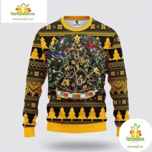 Boston Bruins Ugly Christmas Sweater Tree Ball NHL Fan Gift