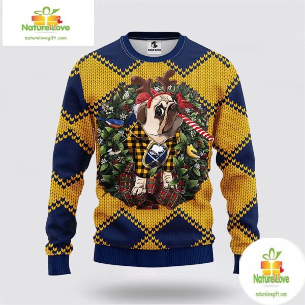 Buffalo Sabres Ugly Christmas Sweater for Dogs NHL Pub Style