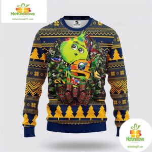 Buffalo Sabres Ugly Christmas Sweater Grinch Hug NHL Fan Gift