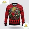Calgary Flames Ugly Christmas Sweater Groot NHL Fan Gift