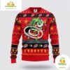 Carolina Hurricanes Ugly Christmas Sweater Grinch Hand Design