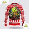 Carolina Hurricanes Ugly Christmas Sweater Grinch Hug NHL