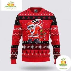 Carolina Hurricanes Ugly Christmas Sweater Santa NHL Fan Gift
