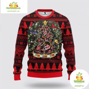Carolina Hurricanes Ugly Christmas Sweater Tree Ball NHL