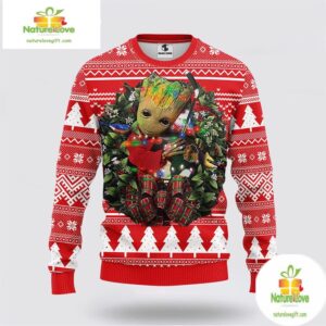 Chicago Blackhawks Groot Ugly Christmas Sweater NHL Hockey