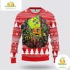 Chicago Blackhawks Ugly Christmas Sweater Grinch Hug Holiday Design
