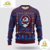 Colorado Avalanche Grateful Dead Ugly Christmas Sweater Fleece