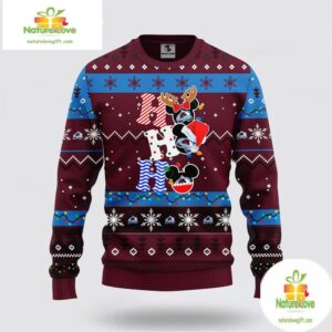 Colorado Avalanche Ugly Christmas Sweater Mickey NHL Holiday