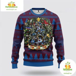 Colorado Avalanche Ugly Christmas Sweater Tree Ball NHL