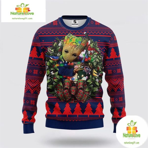 Columbus Blue Jackets Groot Ugly Christmas Sweater NHL