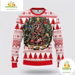 Detroit Red Wings Ugly Christmas Sweater Tree Ball Ornament NHL