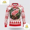 Detroit Red Wings Ugly Christmas Sweater Wreath NHL Fan Gift