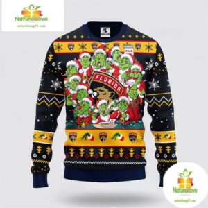 Florida Panthers Ugly Christmas Sweater Grinch Holiday Sweatshirt