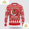 Grateful Dead NHL Chicago Blackhawks Ugly Christmas Sweater Fleece
