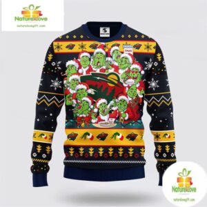 Minnesota Wild Ugly Christmas Sweater Grinch Holiday Sweater 12 Designs