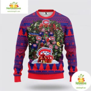 Montreal Canadiens Ugly Christmas Sweater NHL Fleece Holiday