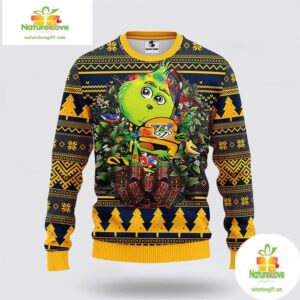 Nashville Predators Grinch Ugly Christmas Sweater NHL Holiday