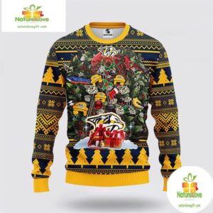 Nashville Predators Ugly Christmas Sweater Fleece NHL Holiday