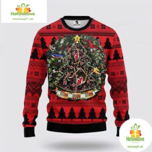 New Jersey Devils Ugly Christmas Sweater Tree Ornament NHL
