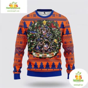 New York Islanders Ugly Christmas Sweater NHL Tree Ball