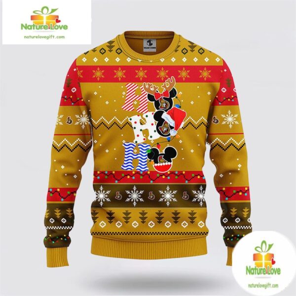 Ottawa Senators Ugly Christmas Sweater Mickey NHL Holiday
