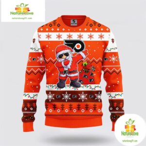 Philadelphia Flyers Ugly Christmas Sweater Santa NHL Fan Gift